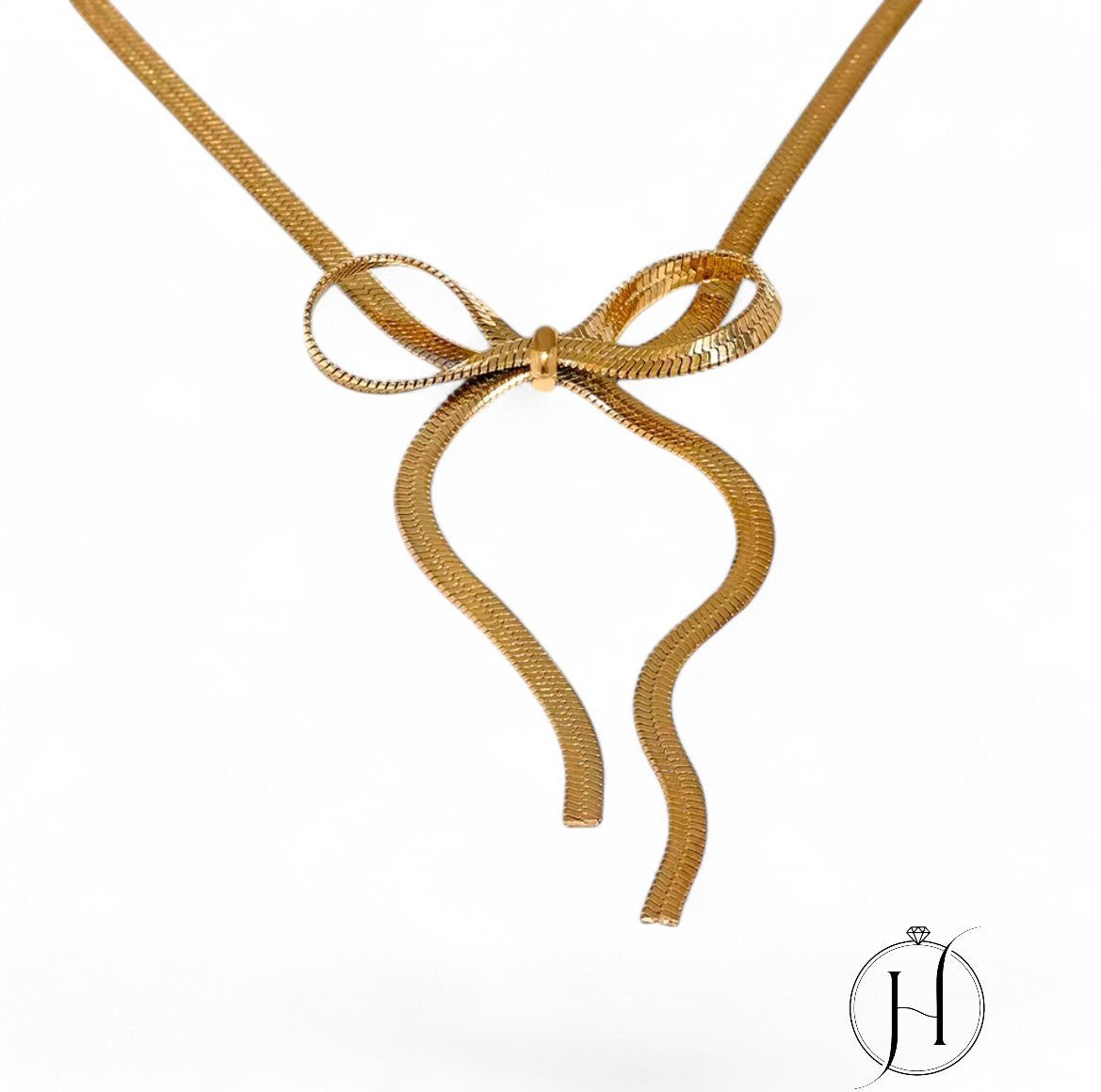 Bow Gold Necklace